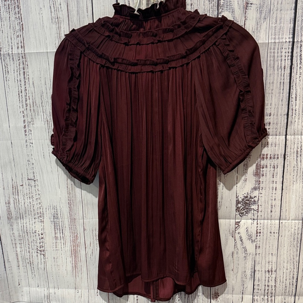 Anthropologie Shirred Peasant Blouse S - Picture 5 of 8